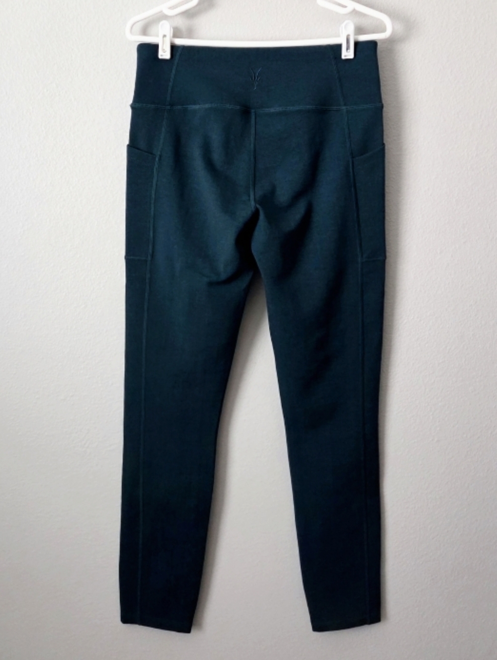 Ibex Teal Next-To-Skin Natural Base Layer Leggings, Wide Waistband & Pockets, LG - Picture 2 of 10
